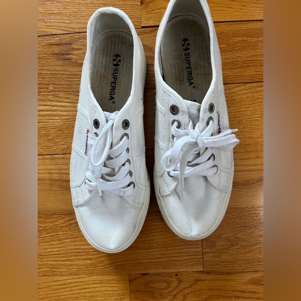 2/$20 - Superga White Canvas Sneakers